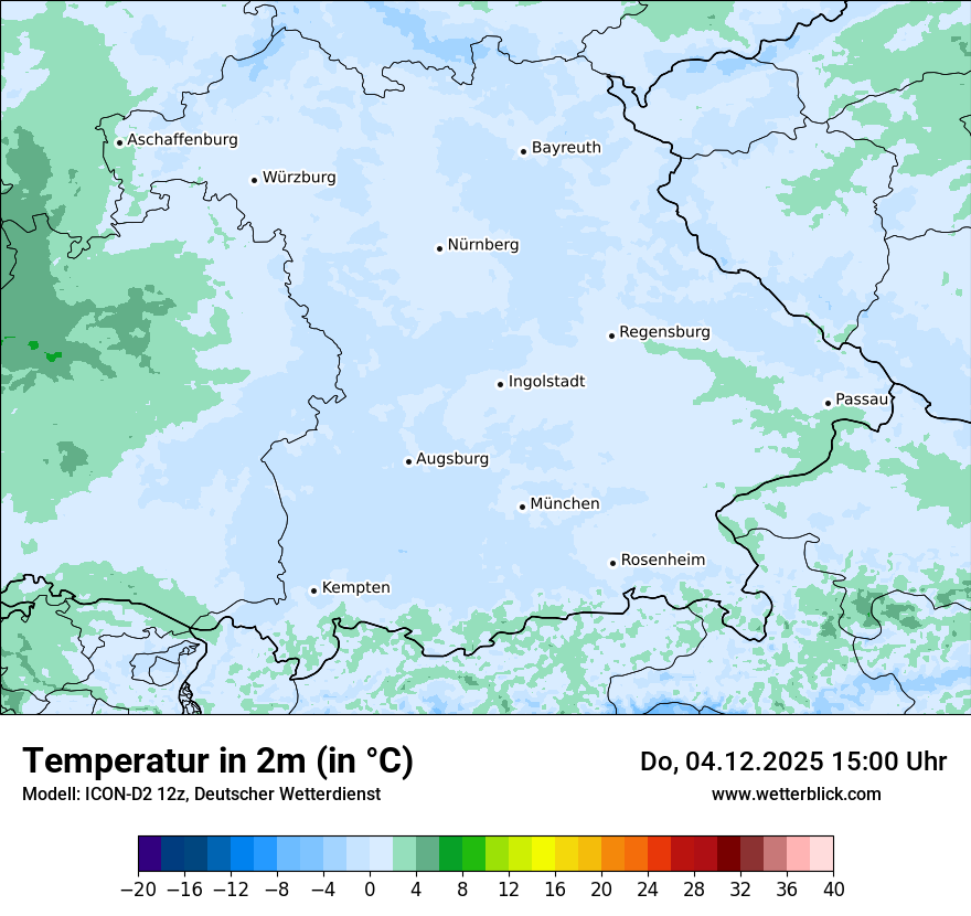 Modellkarten Temperatur