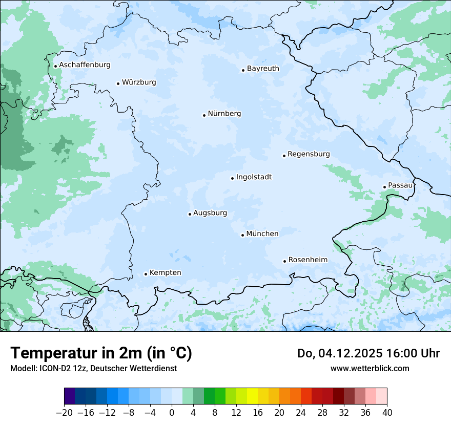 Modellkarten Temperatur
