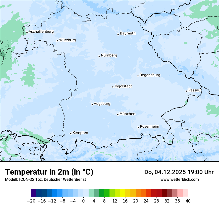Modellkarten Temperatur