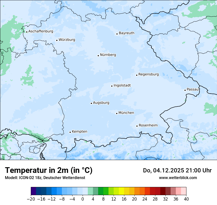 Modellkarten Temperatur