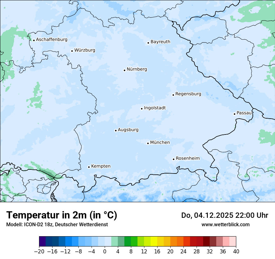 Modellkarten Temperatur