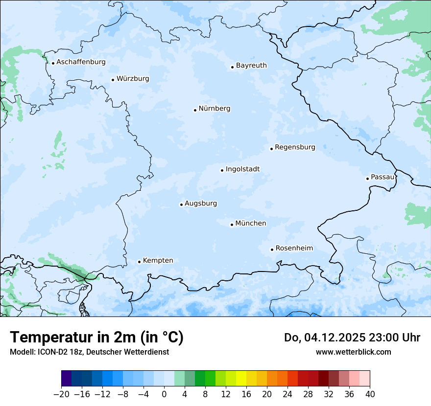 Modellkarten Temperatur
