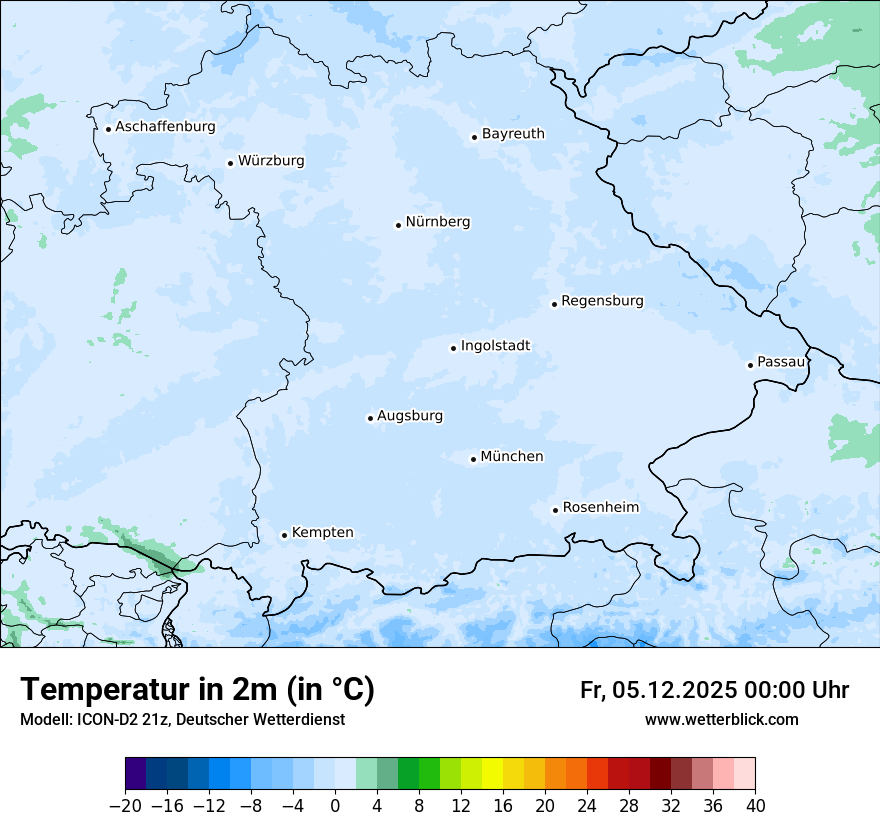 Modellkarten Temperatur