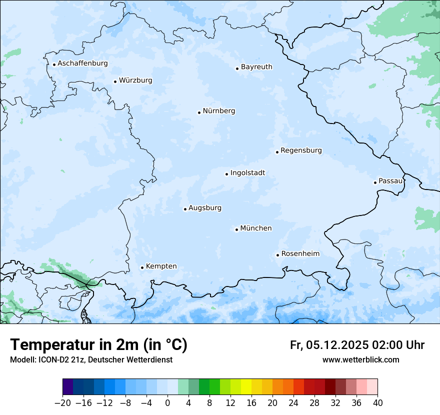 Modellkarten Temperatur
