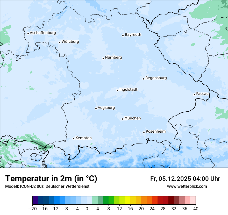 Modellkarten Temperatur