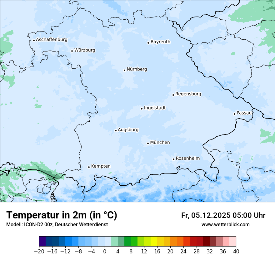 Modellkarten Temperatur