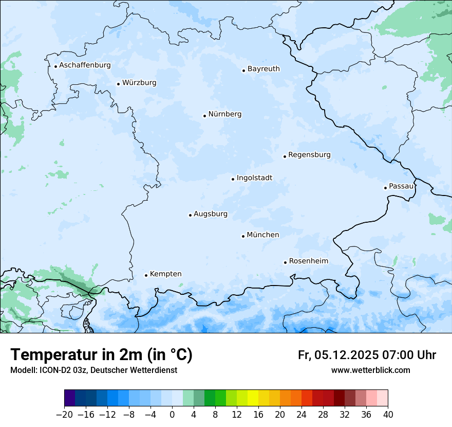 Modellkarten Temperatur