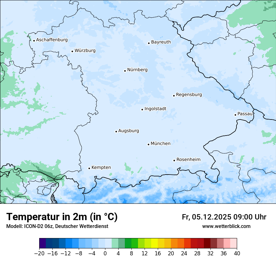 Modellkarten Temperatur