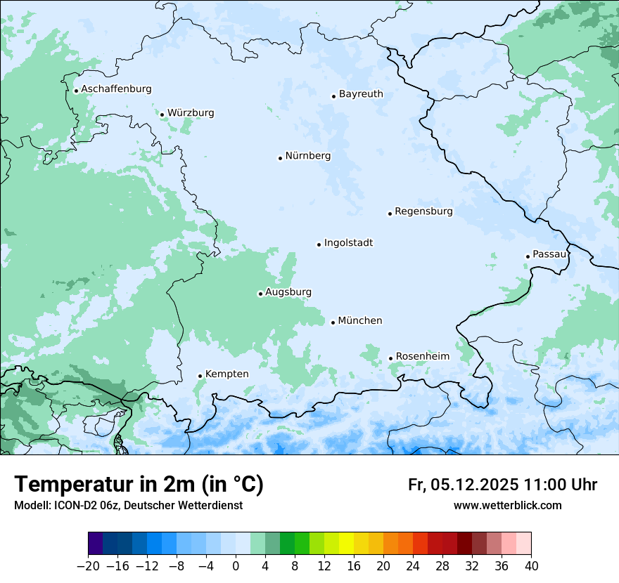 Modellkarten Temperatur