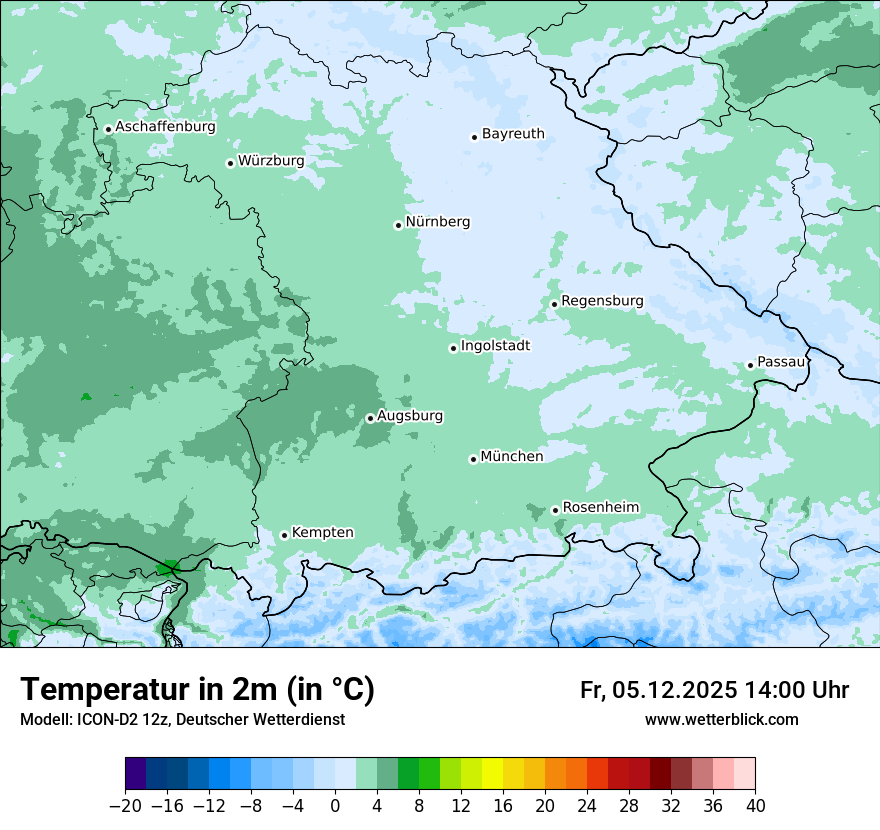 Modellkarten Temperatur