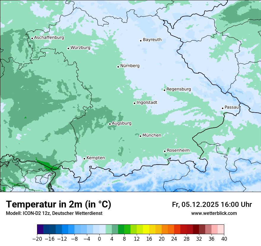 Modellkarten Temperatur