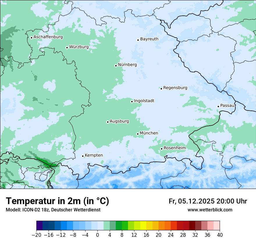 Modellkarten Temperatur