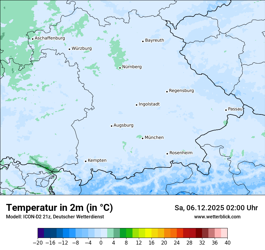 Modellkarten Temperatur