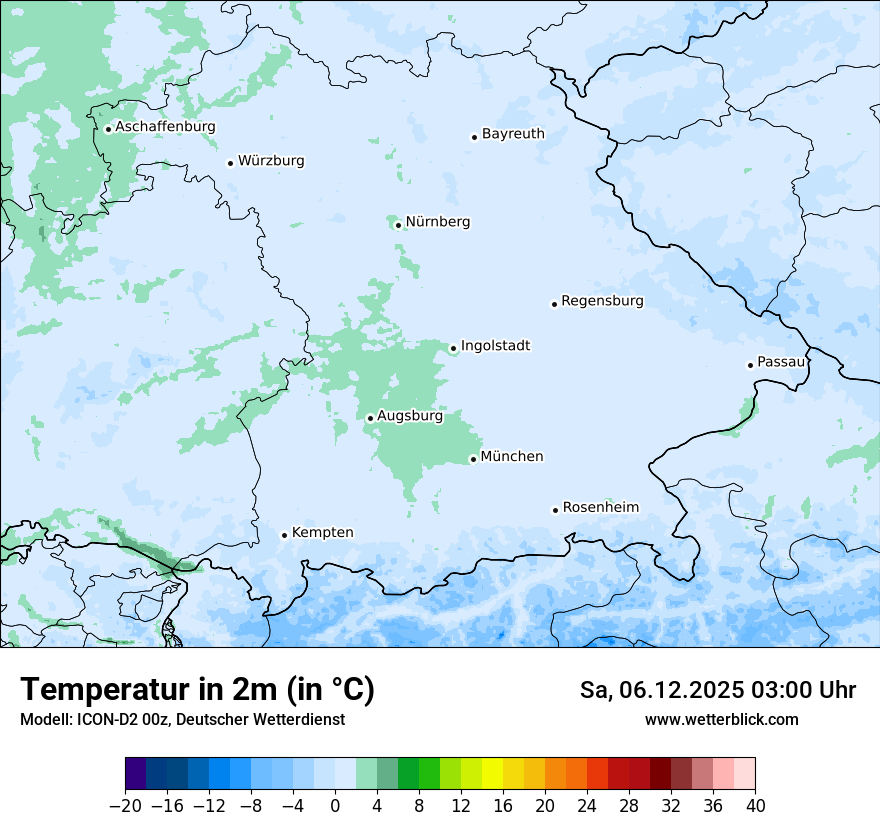 Modellkarten Temperatur