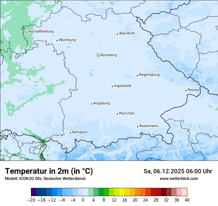 Modellkarten Temperatur
