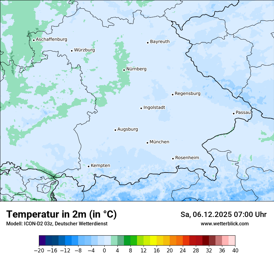 Modellkarten Temperatur