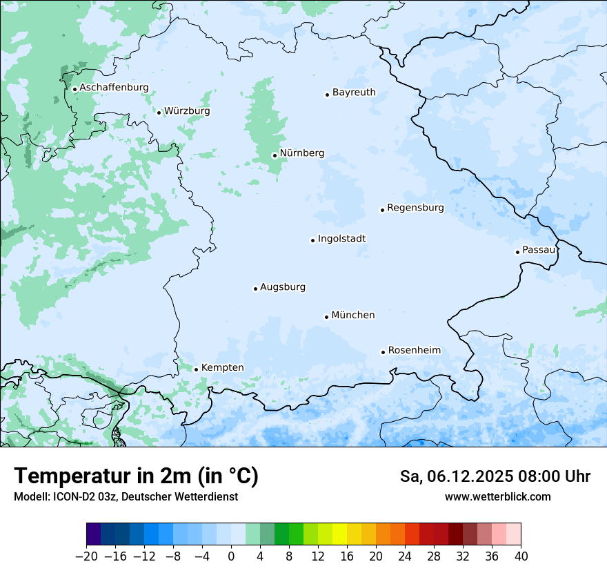 Modellkarten Temperatur