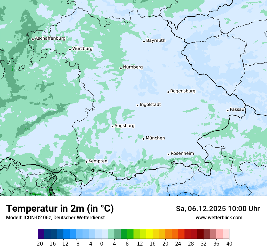 Modellkarten Temperatur
