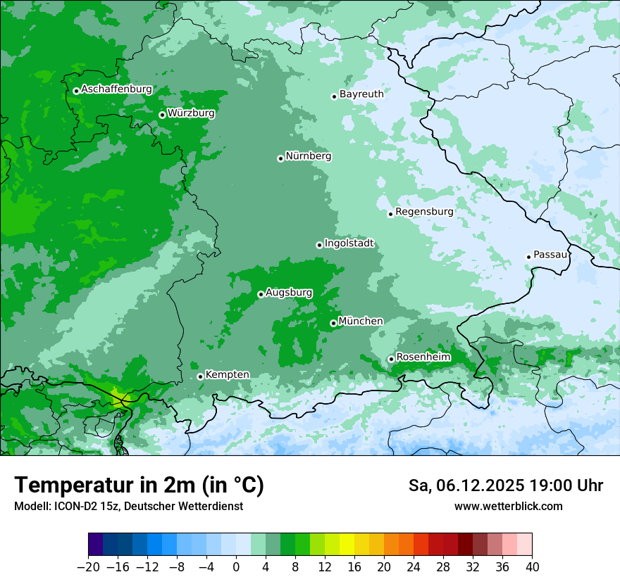 Modellkarten Temperatur