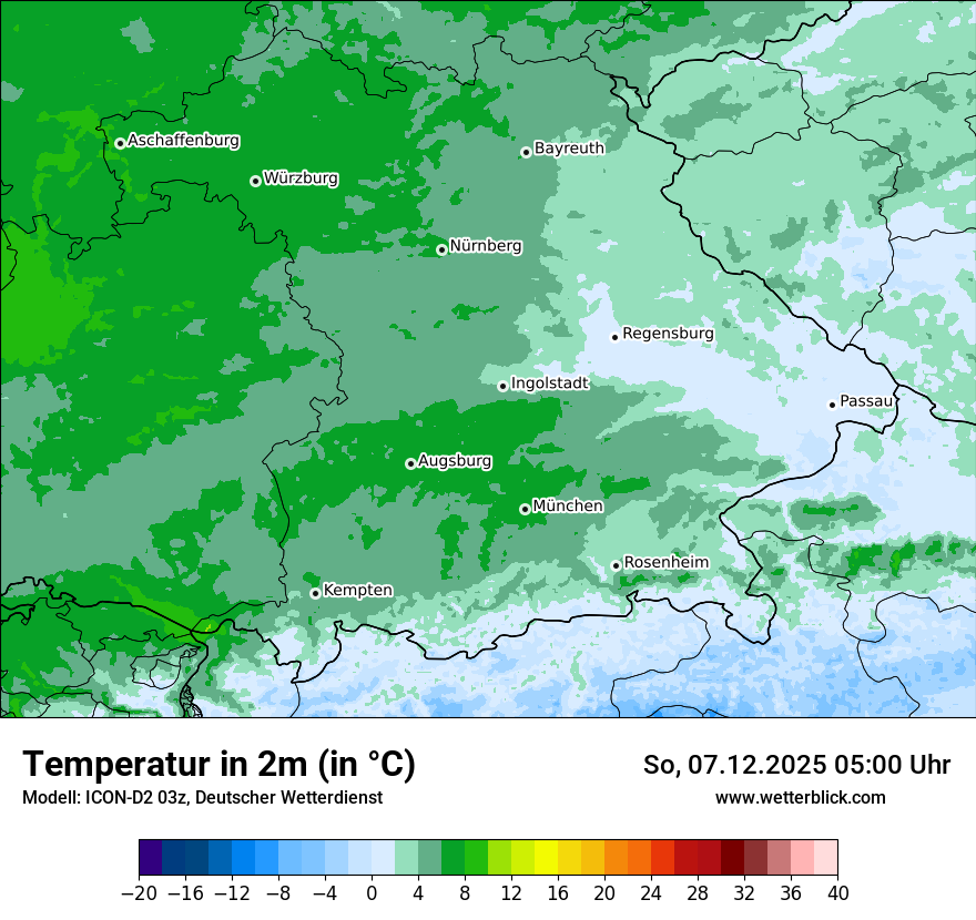 Modellkarten Temperatur