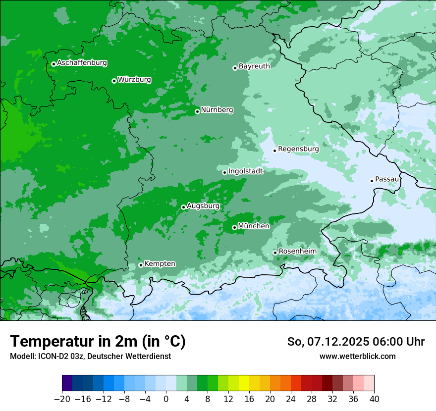 Modellkarten Temperatur