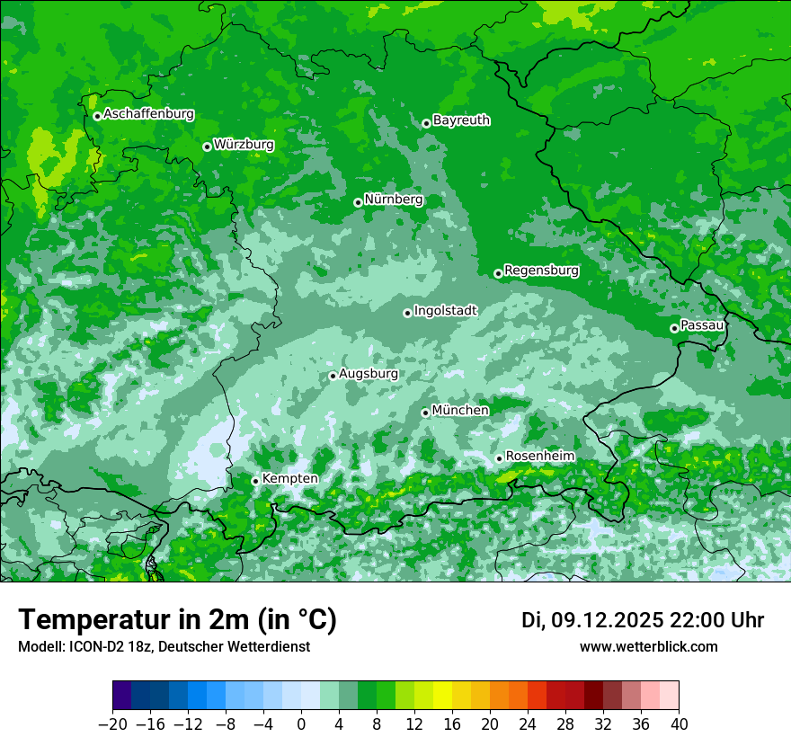 Modellkarten Temperatur