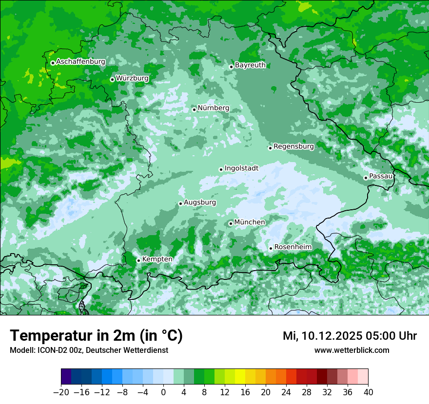 Modellkarten Temperatur