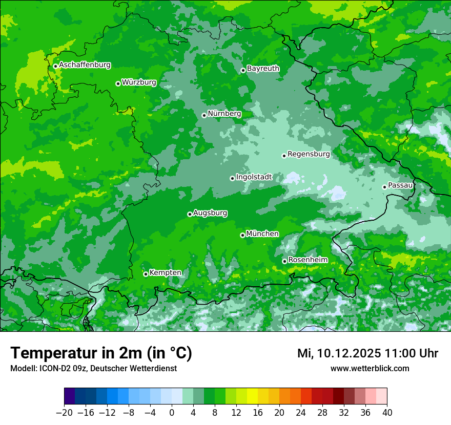 Modellkarten Temperatur