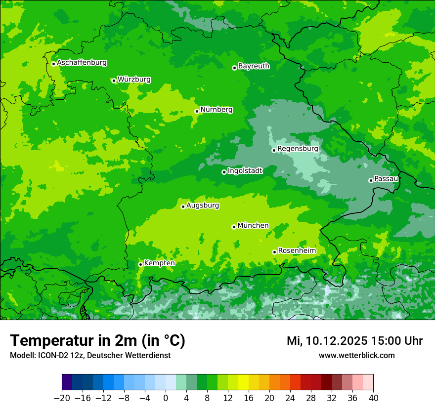 Modellkarten Temperatur