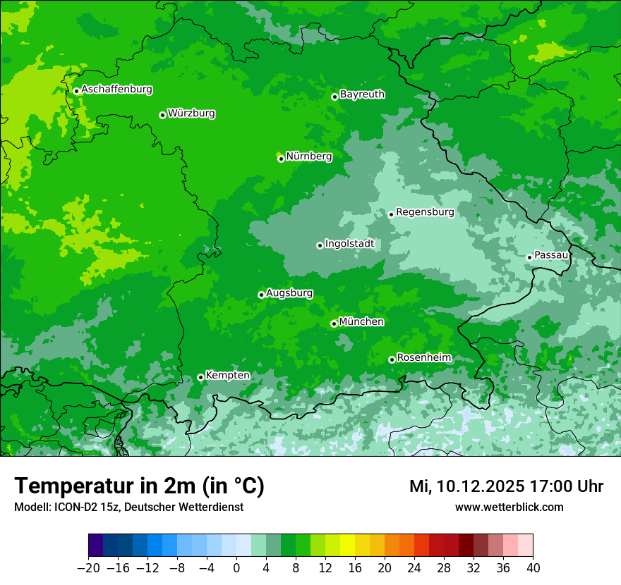 Modellkarten Temperatur
