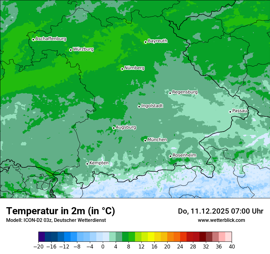Modellkarten Temperatur