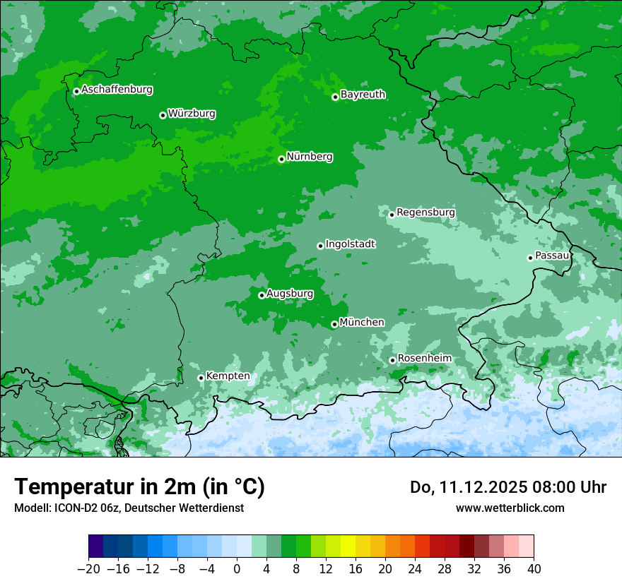 Modellkarten Temperatur