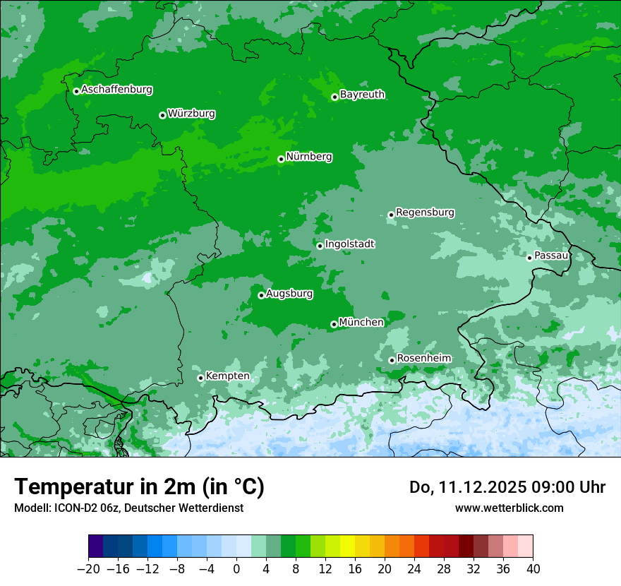 Modellkarten Temperatur
