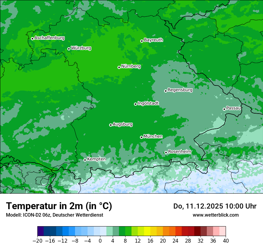 Modellkarten Temperatur