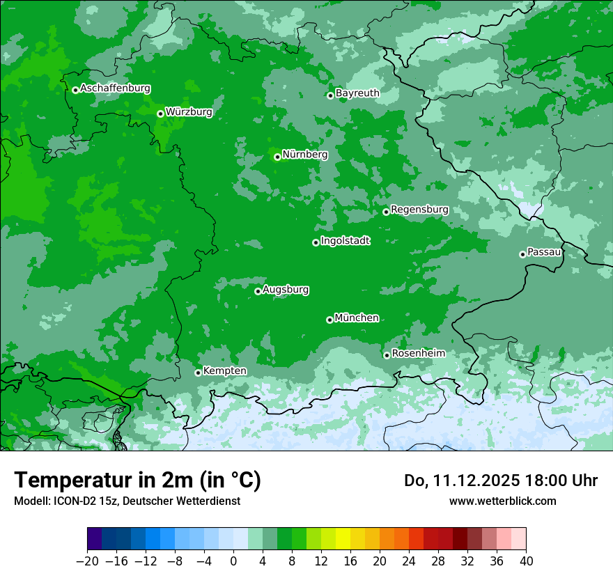 Modellkarten Temperatur