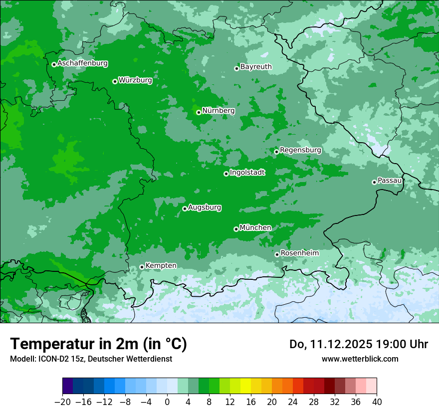 Modellkarten Temperatur