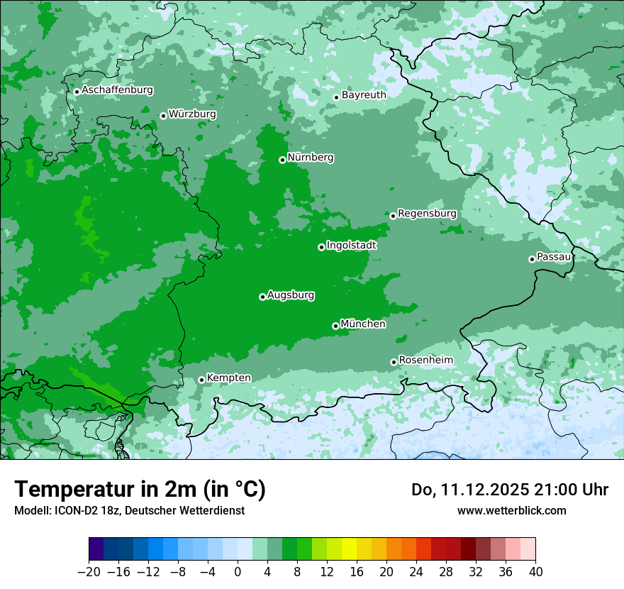 Modellkarten Temperatur