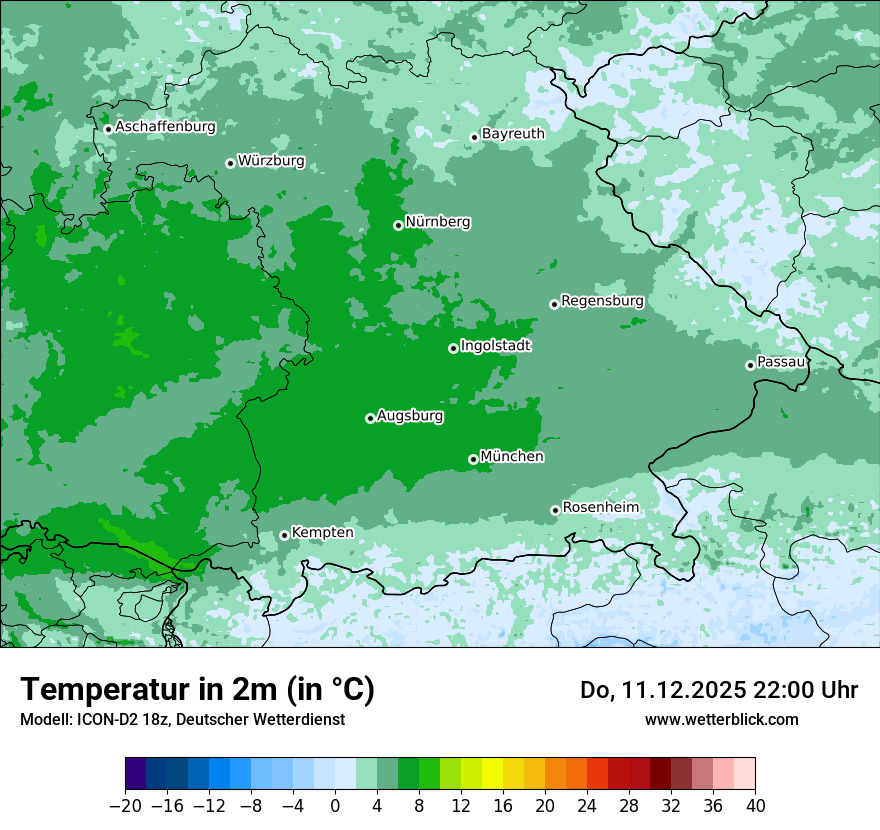 Modellkarten Temperatur