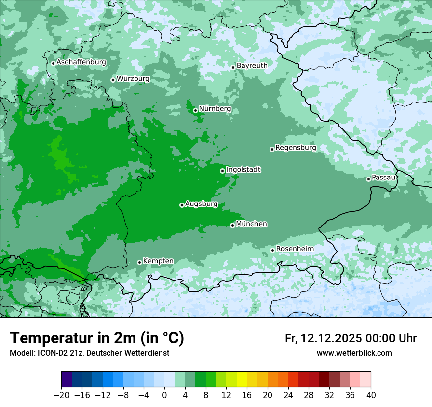 Modellkarten Temperatur