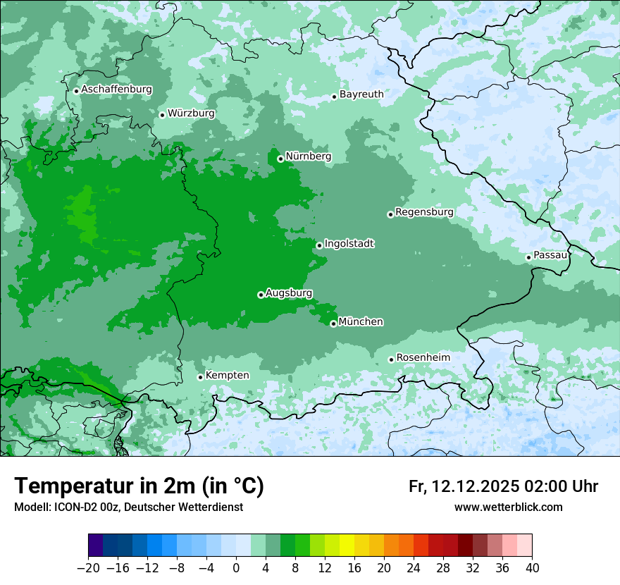 Modellkarten Temperatur