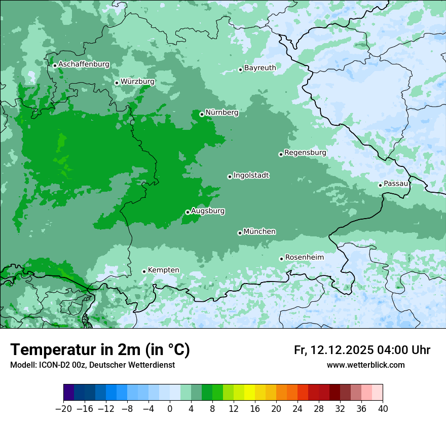 Modellkarten Temperatur