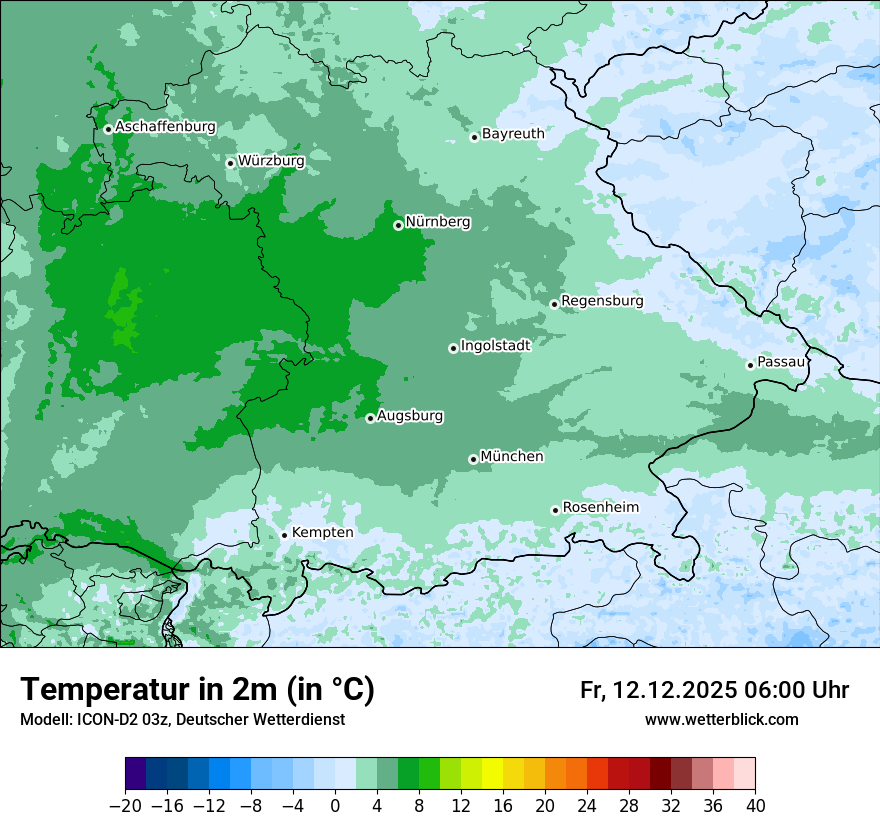 Modellkarten Temperatur