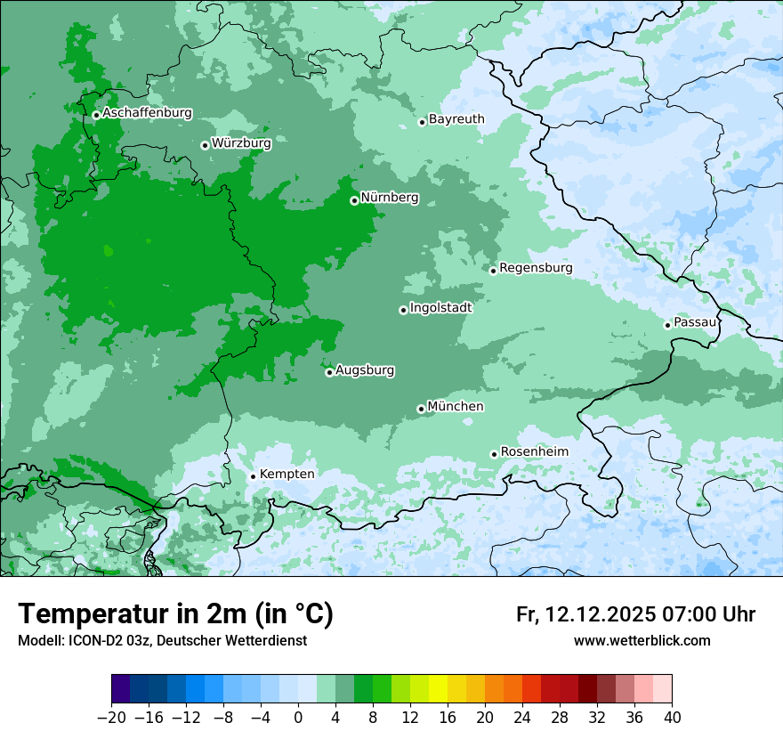 Modellkarten Temperatur