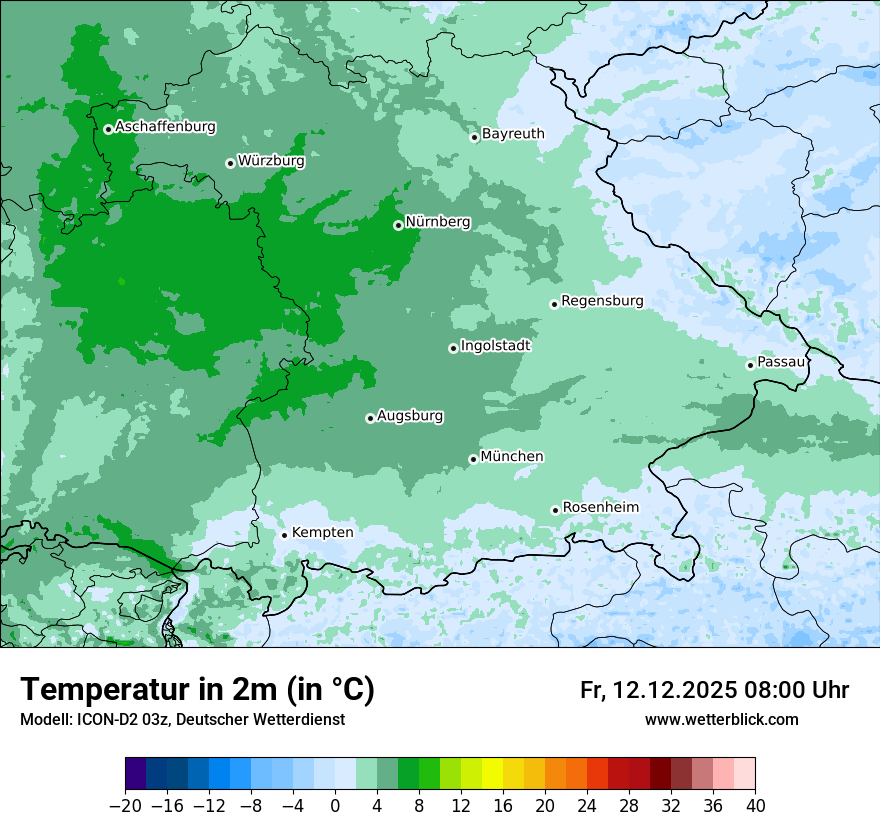 Modellkarten Temperatur