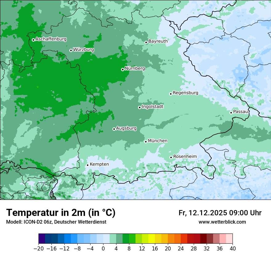 Modellkarten Temperatur