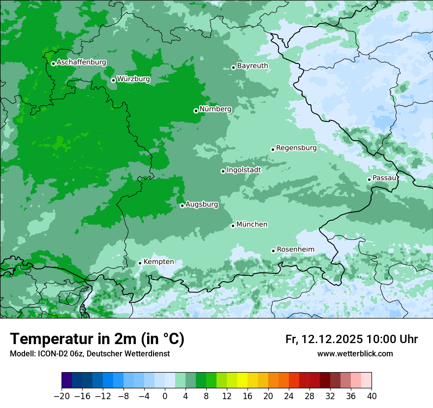 Modellkarten Temperatur
