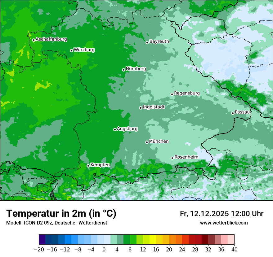 Modellkarten Temperatur