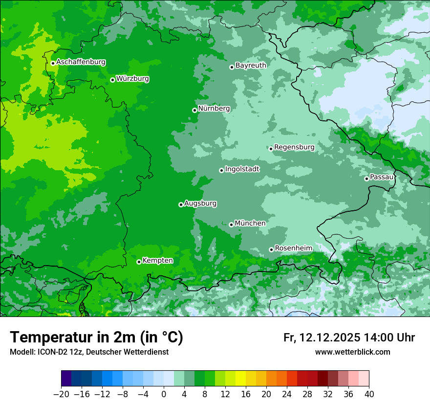 Modellkarten Temperatur