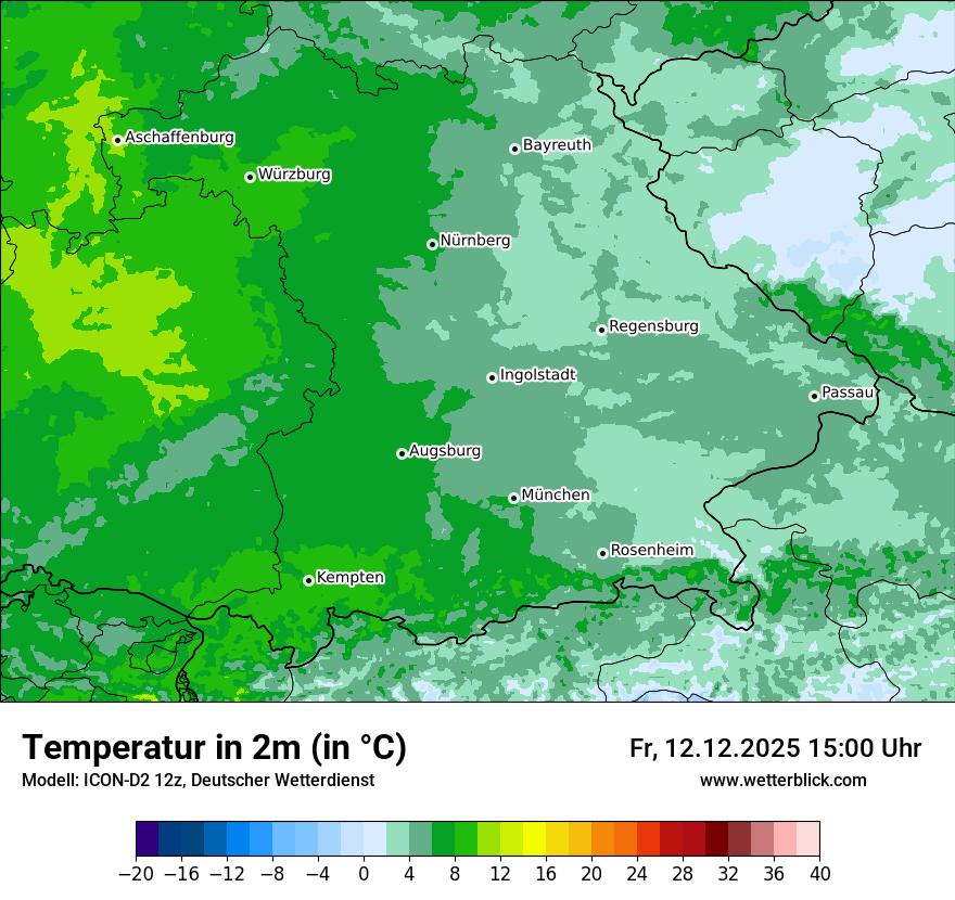 Modellkarten Temperatur