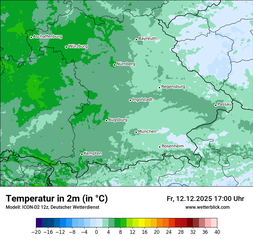 Modellkarten Temperatur